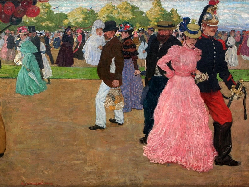 1872 – Henri Evenepoel – Passeggiata domenicale nel Bois de Boulogne
